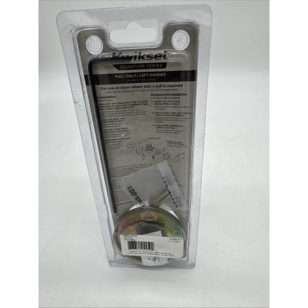 Kwikset Tustin Dummy Door Lh‎ Handle Single Sided Lever Satin Nickel 97880-673